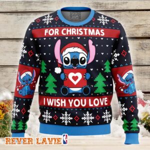 Christmas Love Stitch Ugly Christmas Sweater Seasonal Knitwear For Fans