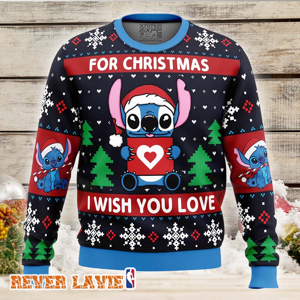 Christmas Love Stitch Ugly Christmas Sweater Seasonal Knitwear For Fans Christmas Love Stitch Ugly Christmas Sweater Seasonal Knitwear For Fans