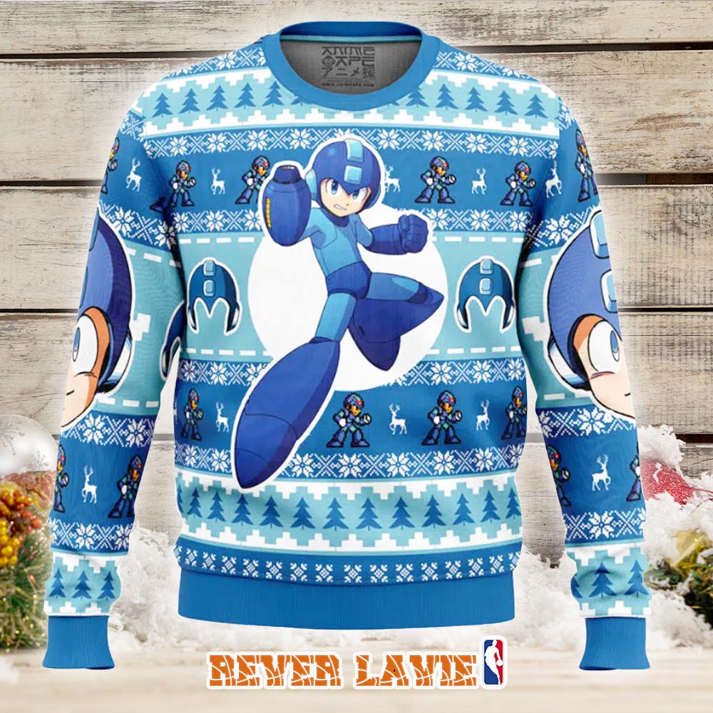 Christmas Mega Man Ugly Christmas Sweater Christmas Mega Man Ugly Christmas Sweater