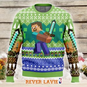 Christmas Minecraft Steve Ugly Christmas Sweater