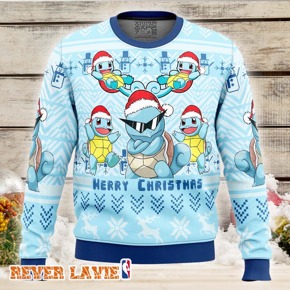 Christmas Squirtle Pokemon Ugly Christmas Sweater Winter Season Fan Apparel Christmas Squirtle Pokemon Ugly Christmas Sweater Winter Season Fan Apparel