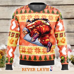 Christmas Yamcha Death Pose Dragon Ball Z Ugly Christmas Sweater Funny Anime Holiday Knit Jumper