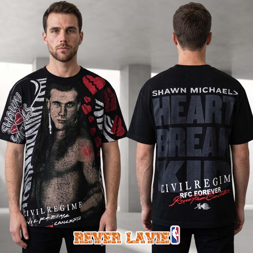 Civil Regime x WWE Black Shawn Michaels HBK Kickin It Vintage T-Shirt Civil Regime x WWE Black Shawn Michaels HBK Kickin It Vintage T-Shirt