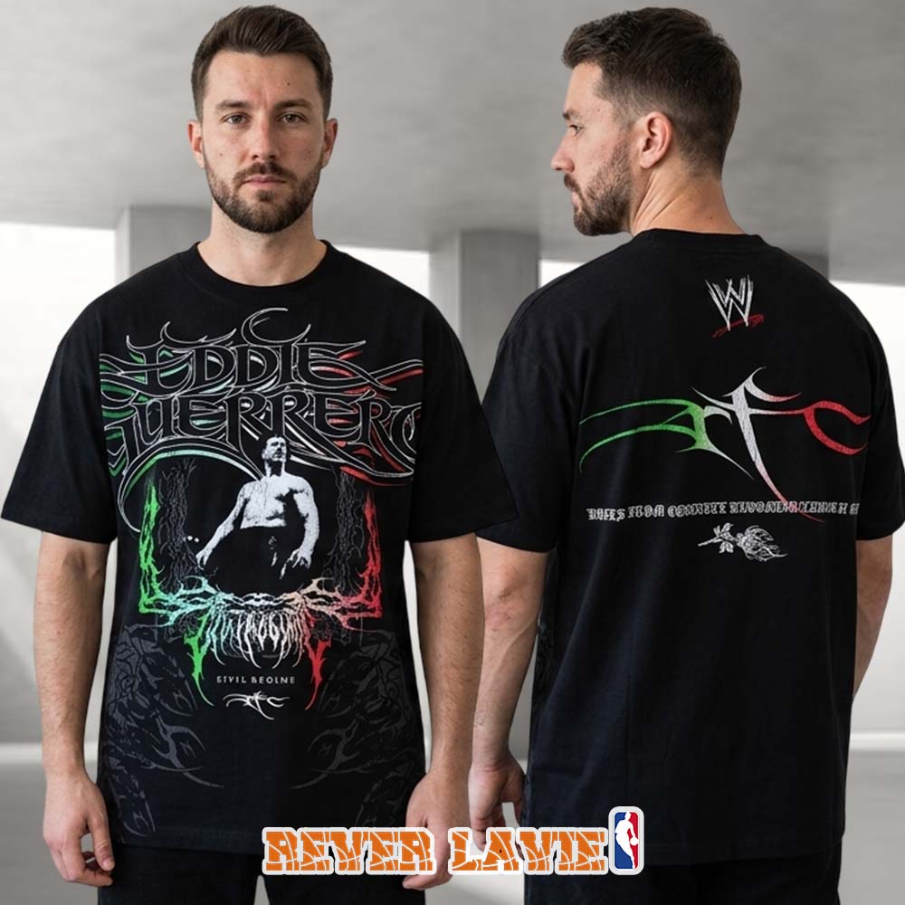 Civil Regime x WWE Eddie Guerrero Lucha Rose Everyday Black T-Shirt Civil Regime x WWE Eddie Guerrero Lucha Rose Everyday Black T-Shirt