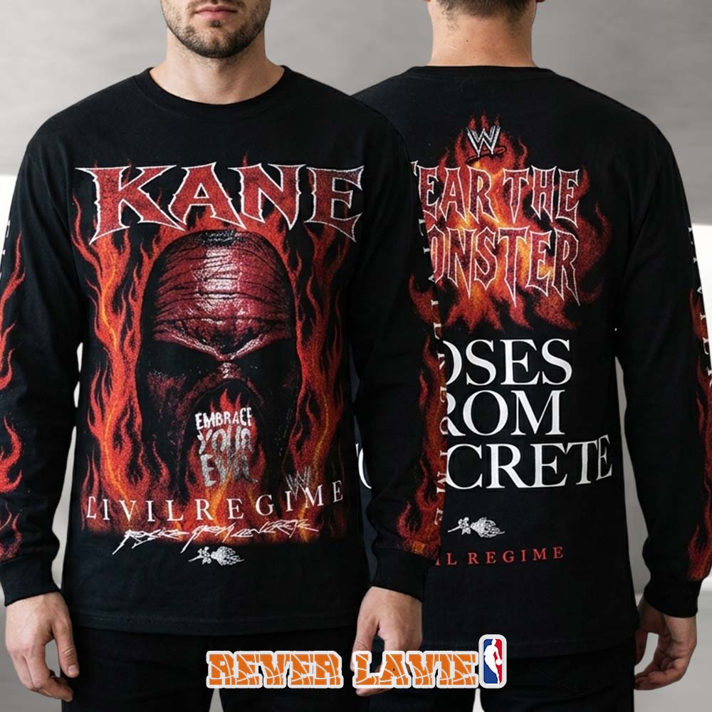 Civil Regime x WWE Kane Inferno Monster Midnight Black Long Sleeve T-Shirt Civil Regime x WWE Kane Inferno Monster Midnight Black Long Sleeve T-Shirt
