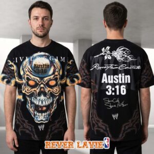 Civil Regime x WWE Stone Cold Steve Austin What 3-16 Heather Black T-Shirt
