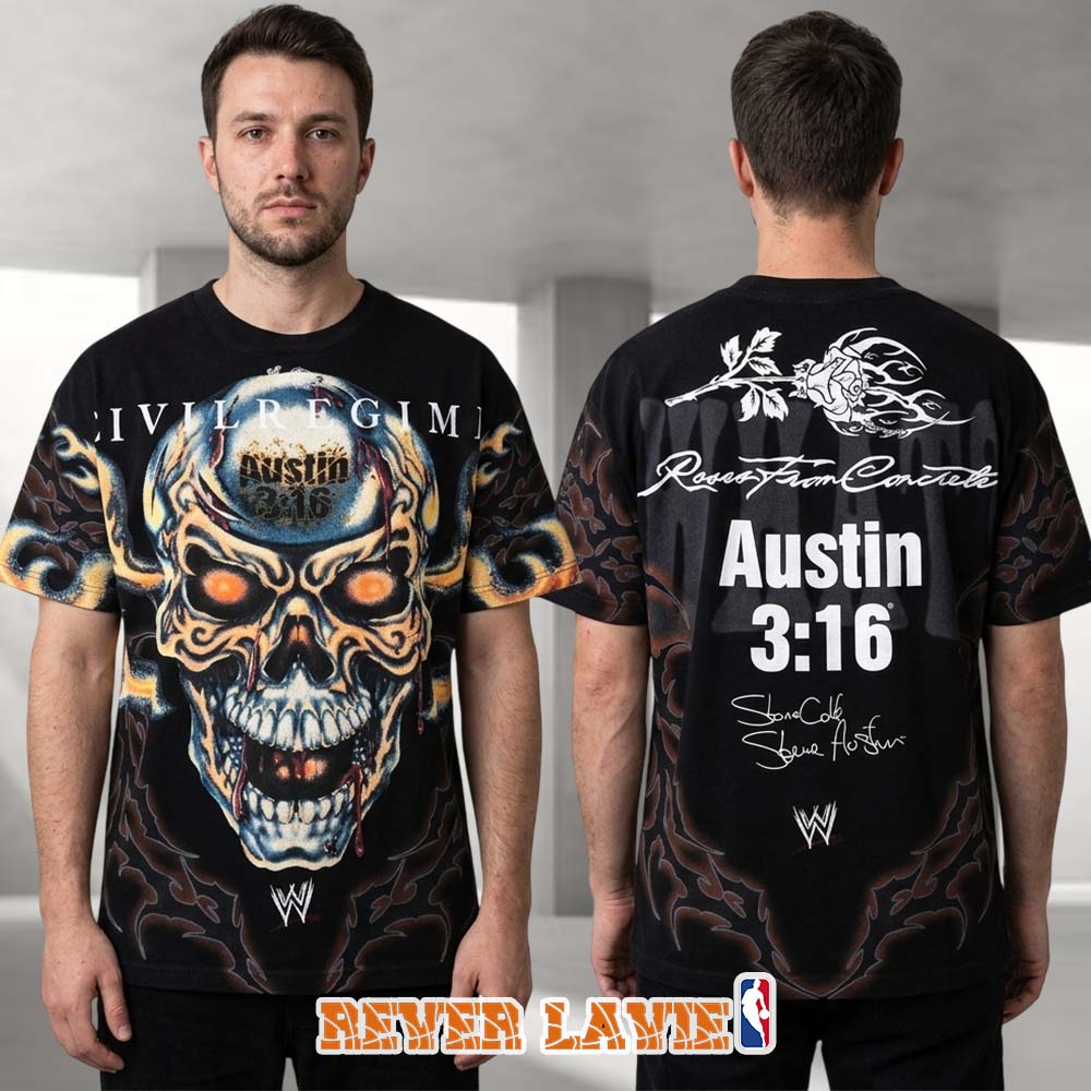 Civil Regime x WWE Stone Cold Steve Austin What 3-16 Heather Black T-Shirt Civil Regime x WWE Stone Cold Steve Austin What 3-16 Heather Black T-Shirt