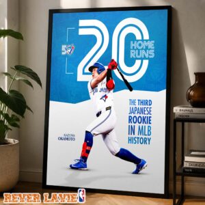 Congrats Kazuma Okamoto 20 Home Runs And The Third Japanese Rookie In MLB History 2026 Season Home Decor Poster Canvas