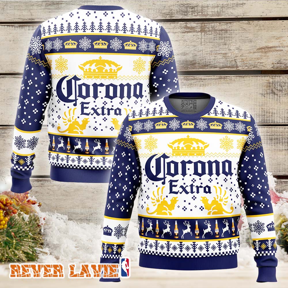 Corona Extra Ugly Christmas Sweater Holiday Gift for Beer Fans Corona Extra Ugly Christmas Sweater Holiday Gift for Beer Fans