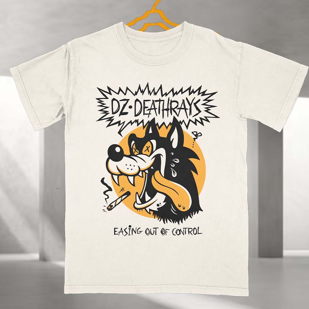 DZ Deathrays Euro Tour 2026 Easie Out Of Control Natural T-Shirt DZ Deathrays Euro Tour 2026 Easie Out Of Control Natural T-Shirt