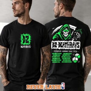 DZ Deathrays Euro Tour 2026 Neon Reaper Black T-Shirt