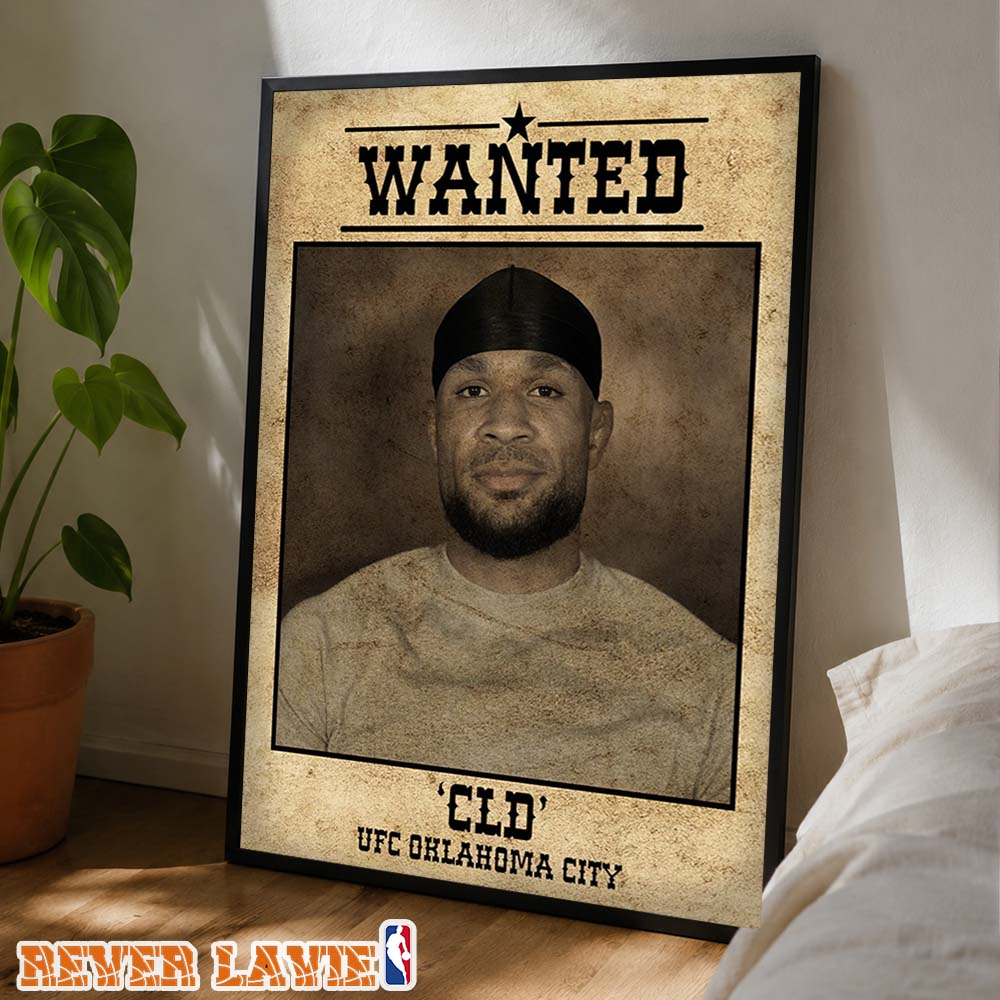 Derrick Lewis UFC Oklahoma City Wanted Poster UFC Fight Night MMA July 2026 Western Style Wall Art Home Decor Derrick Lewis UFC Oklahoma City Wanted Poster UFC Fight Night MMA July 2026 Western Style Wall Art Home Decor