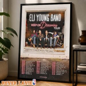 Eli Young Band Tour Poster Keep On Dreaming Tour USA 2026 Home Decor Poster Canvas