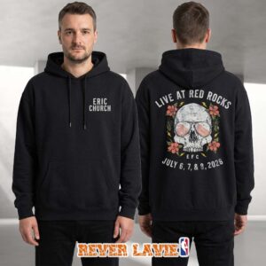 Eric Church Black Red Rocks Event Hoodie At Red Rocks Amphitheatre In Morrison Colorado 2026 Concert Merch