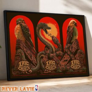 Eric Church Triptych Poster Collection At Red Rocks Amphitheatre In Morrison CO On July 5–8 2026 Three Night Concert Artwork Poster Canvas
