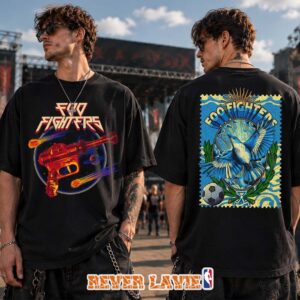 Foo Fighters Buenos Aires August 6 2026 Return Announcement Event Two Sides T-Shirt Laser Blaster Bluebird Stamp