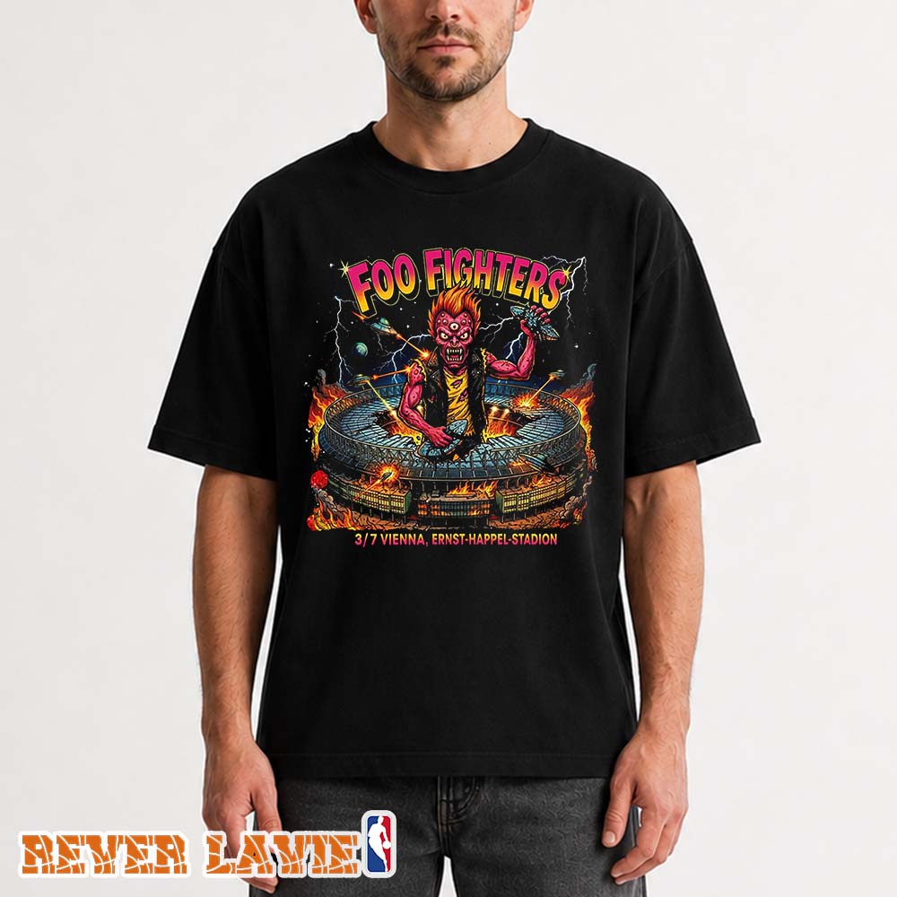 Foo Fighters Vienna Event Tee 2026 For Ernst-Happel Stadion in Vienna Austria On July 3 2026 Unisex Tee Foo Fighters Vienna Event Tee 2026 For Ernst-Happel Stadion in Vienna Austria On July 3 2026 Unisex Tee