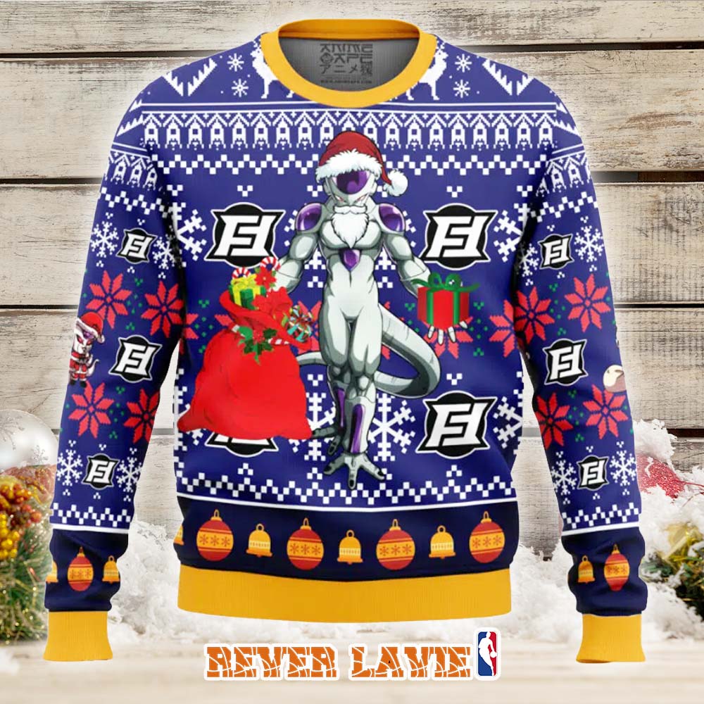 Frieza Dragon Ball Z Ugly Christmas Sweater Frieza Dragon Ball Z Ugly Christmas Sweater