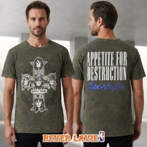 Guns N Roses Appetite For Destruction Cross And Chain Tour 1988 Graphic T-Shirt