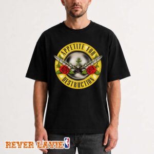 Guns N Roses Appetite For Destruction Knives Bullet Logo Graphic T-Shirt