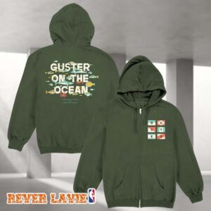 Guster 2026 OTO Fish Zip Hoodie Featuring Coastal Fish Graphic Design