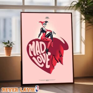 Harley Quinn Art Print From Batman The Animated Series Mad Love Retro Heart Illustration Home Decor Poster Canvas