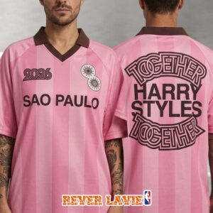 Harry Styles Sao Paulo Brazil 2026 Pink Football Jersey New Merch Arrival
