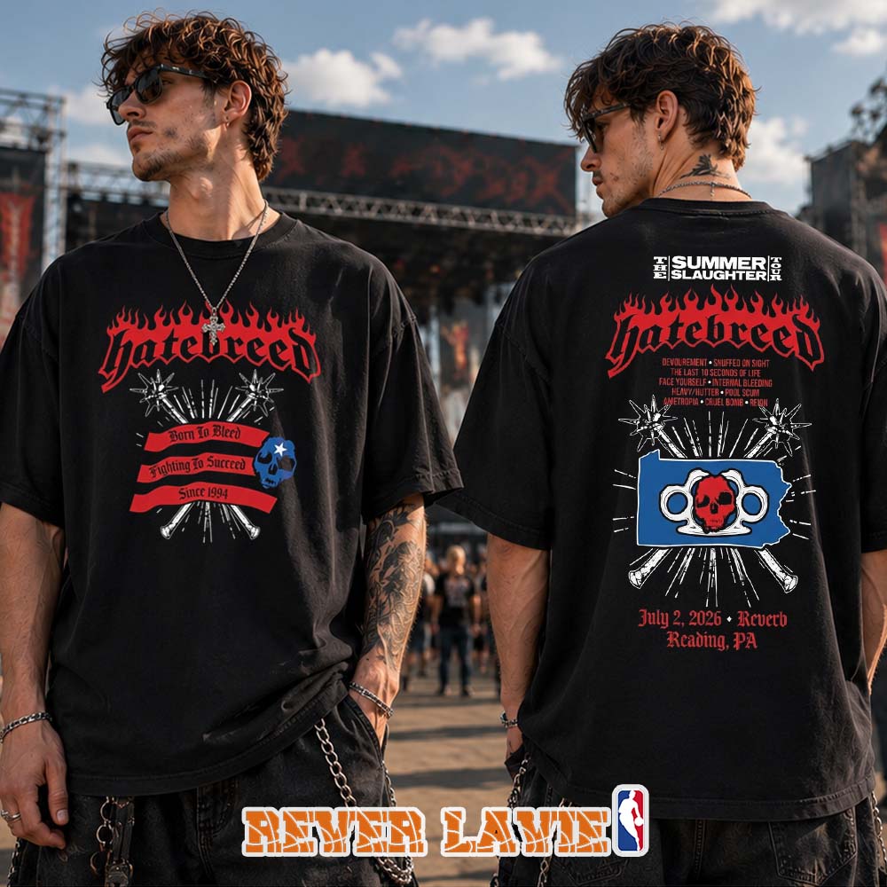 Hatebreed The Summer Slaughter 2026 Tour Reading Pennsylvania Exclusive Tee At Reverb On July 2 2026 Hatebreed The Summer Slaughter 2026 Tour Reading Pennsylvania Exclusive Tee At Reverb On July 2 2026