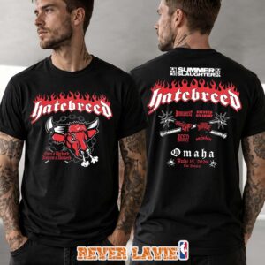 Hatebreed The Summer Slaughter Tour At The Admiral In Omaha NE On July 15 2026 T-Shirt