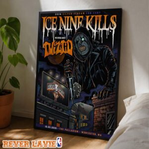 Ice Nine Kills Concert Poster At The Palladium In Worcester MA On October 3 2026 Silver Scream Con Cert Horror Artwork Poster Canvas