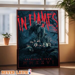 In Flames European Tour 2026 Poster Jesterhead Tour Dates Artwork