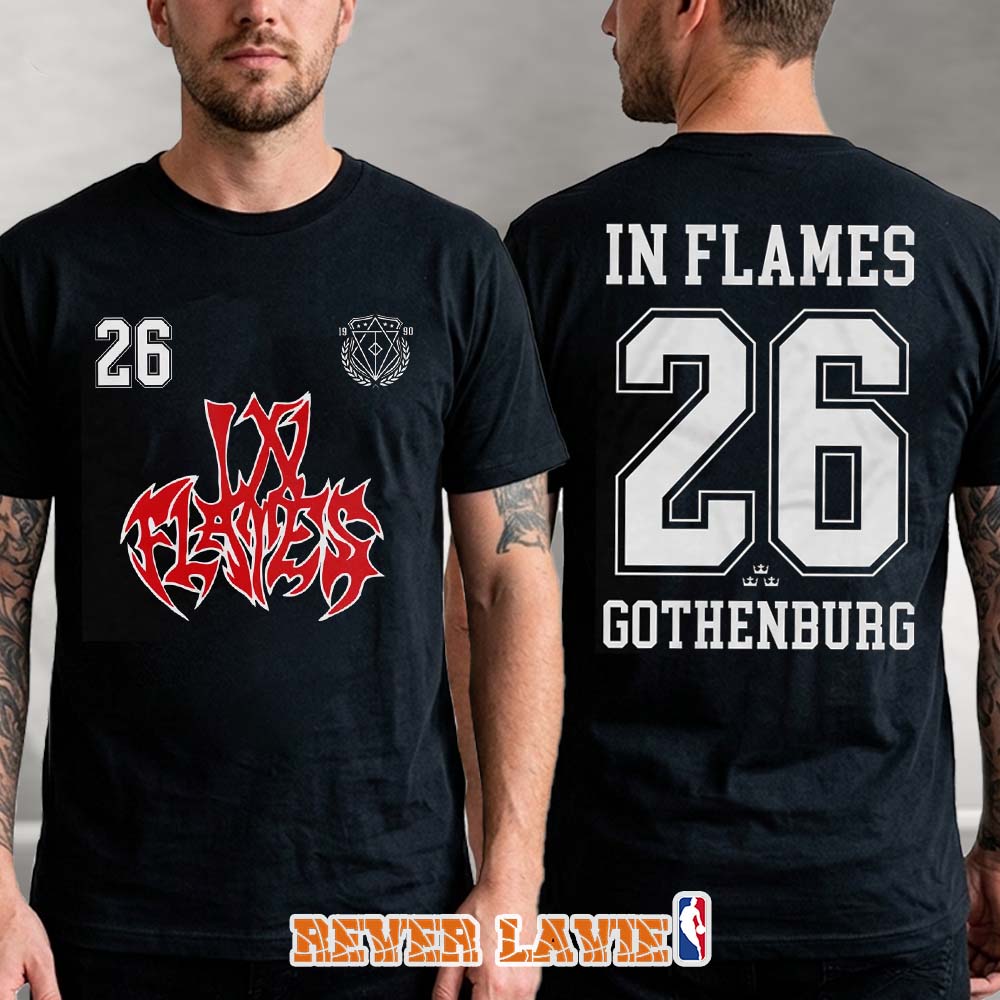 In Flames Gothenburg Soccer Jersey Style Graphic T-Shirt In Flames Gothenburg Soccer Jersey Style Graphic T-Shirt