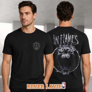 In Flames Screaming Skull Summer Tour Graphic T-Shirt