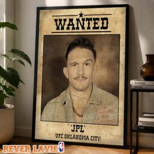 Jimmy Crute UFC Oklahoma City Wanted Poster UFC July 18 2026 Poster Canvas