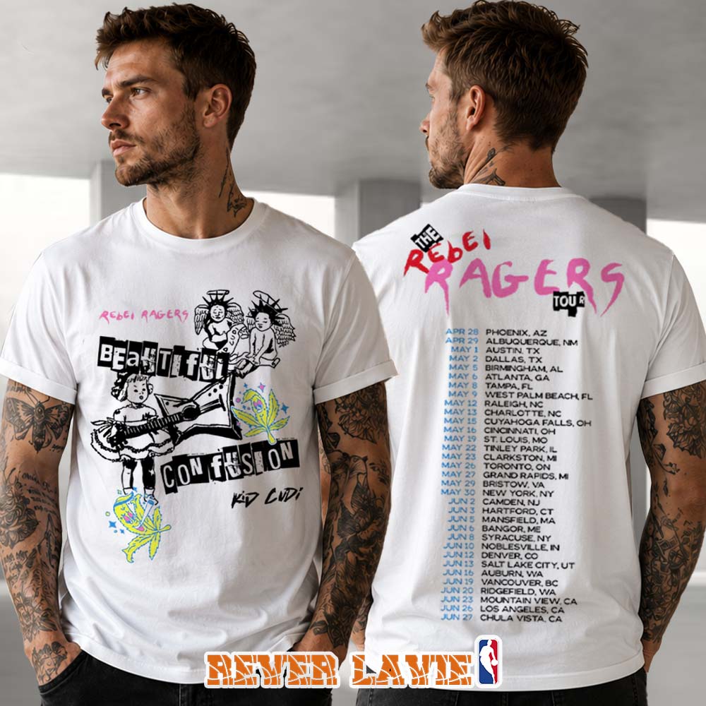 Kid Cudi Rebel Ragers Beautiful Confusion Tee Official Merch Kid Cudi Rebel Ragers Beautiful Confusion Tee Official Merch