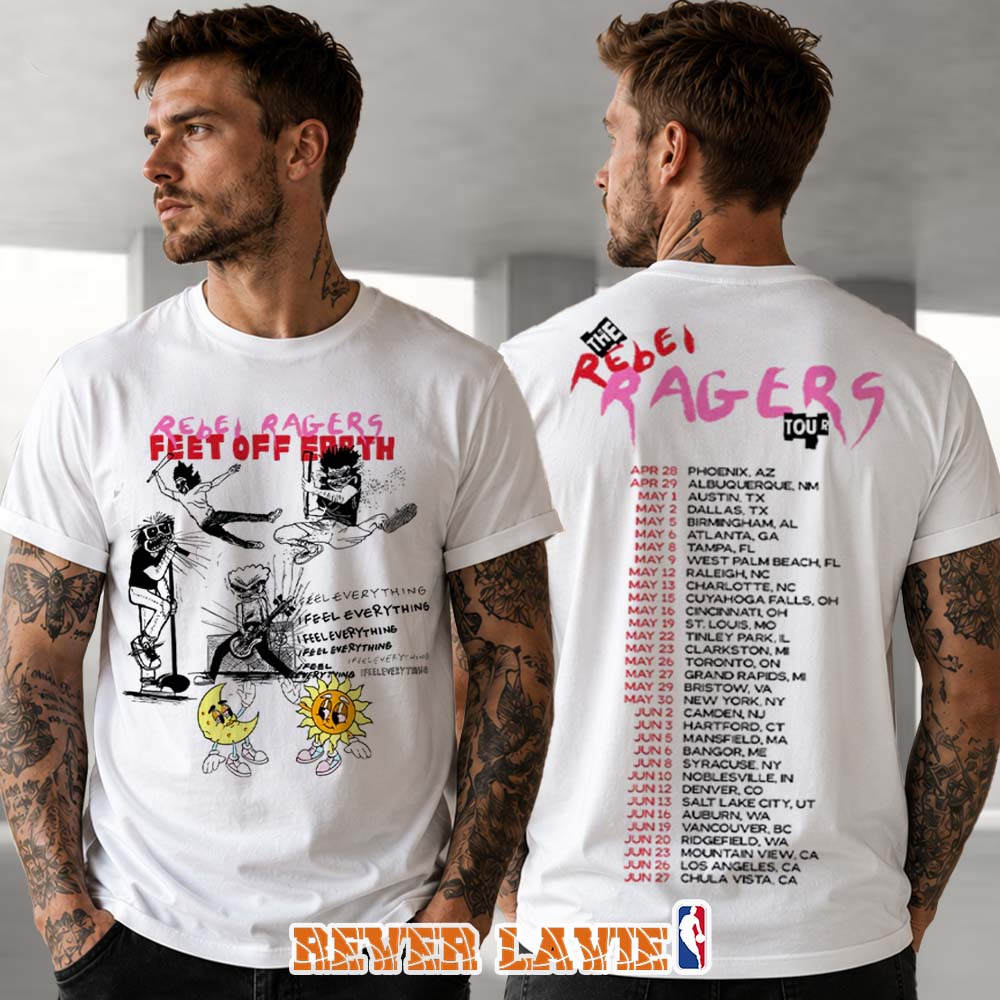 Kid Cudi Rebel Ragers Feet Off Earth Tee Official Merch Kid Cudi Rebel Ragers Feet Off Earth Tee Official Merch