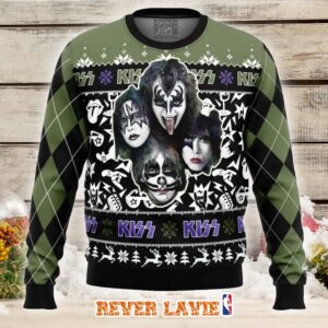 Kiss Band Ugly Christmas Sweater Classic Rock Holiday Gift for Fans