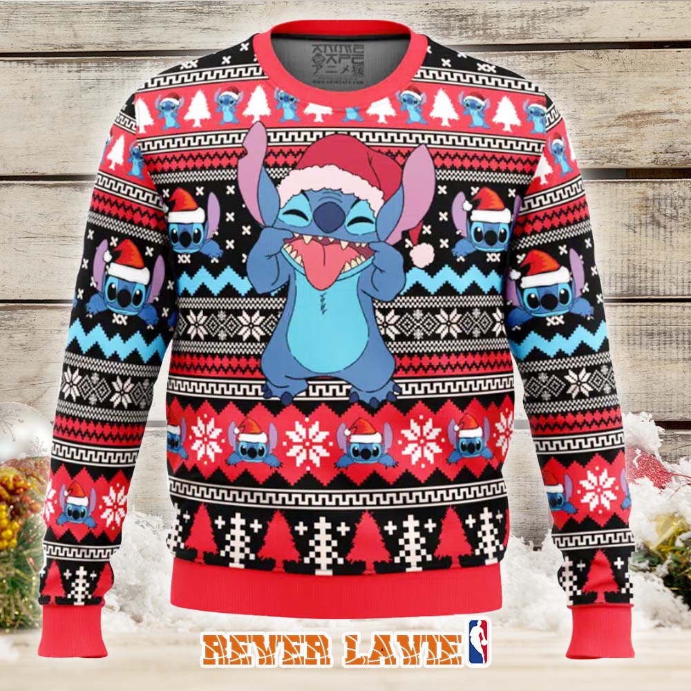 Lilo and Stitch Ugly Christmas Sweater Holiday Gift for Fans Lilo and Stitch Ugly Christmas Sweater Holiday Gift for Fans