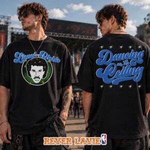 Lionel Richie Dancing On The Ceiling Album Artwork Black T-Shirt Official Music Merch