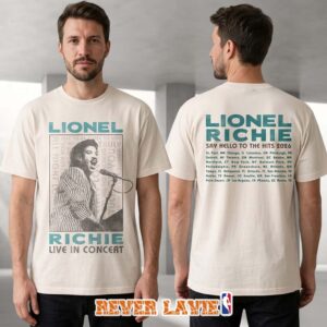 Lionel Richie Live In Concert Graphic Black T-Shirt Classic Music Tee