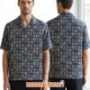 Louis Vuitton LV Initials Luxury Series Gun Button Up Hawaiian Shirt