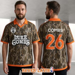 Luke Combs 2026 Europe & UK Tour Exclusive V-Neck Football Jersey