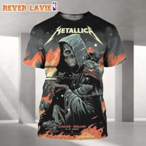 Metallica M72 London Night 1 Event Poster For London Stadium in England on July 3 2026 Art By Luke Preece All Over Print Shirt