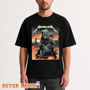 Metallica M72 London Night 1 Event Poster For London Stadium in England on July 3 2026 Art By Luke Preece Unisex T-Shirt