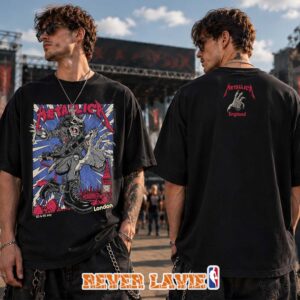 Metallica Show T Shirt M72 London England 2026 at London Stadium on July 3 and 5 2026 Exclusive Two Sided Tee