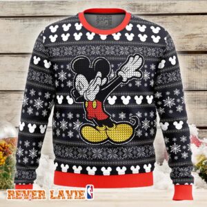 Mickey Dabbing Ugly Christmas Sweater Christmas Celebration Sweater For All Ages
