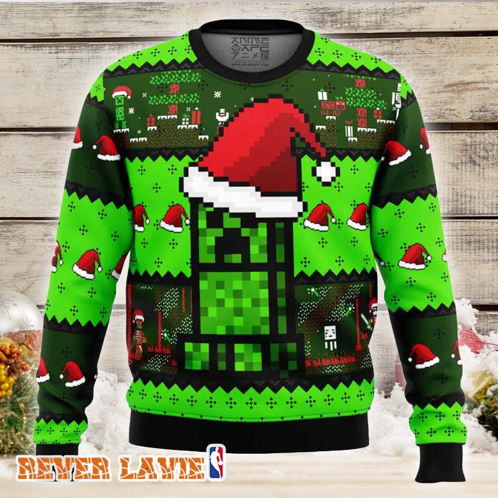 Minecraft Creepr Ugly Christmas Sweater Timeless Holiday Fashion Piece Minecraft Creepr Ugly Christmas Sweater Timeless Holiday Fashion Piece