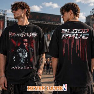 Motionless In White Blood Rave Blade Inspired Graphic Tee Decades 2026 Scranton PA Ravecore Front Back Artwork