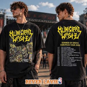 Municipal Waste Summer Of Shove European Tour 2026 Tour Dates T Shirt Front And Back Print
