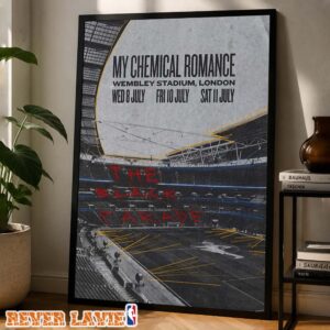 My Chemical Romance Concert Poster At Wembley Stadium In London On July 2026 The Black Parade Wall Art Home Decor